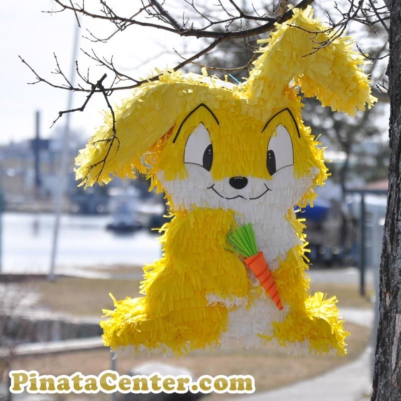 Easter Bunny Pinata Yellow