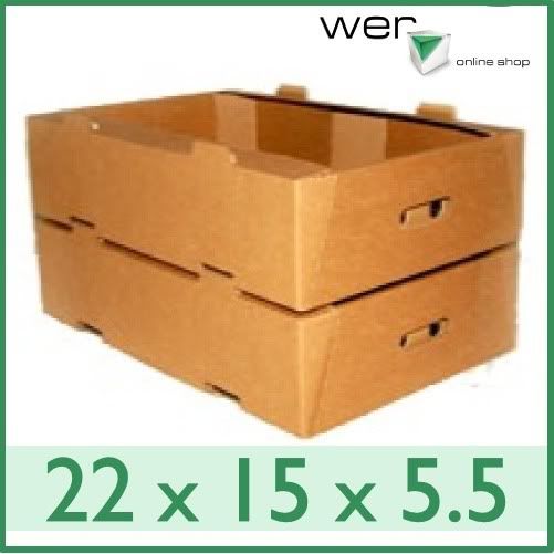 15 x Cardboard Vegetable Boxes Produce Trays 22x15x5.5" eBay