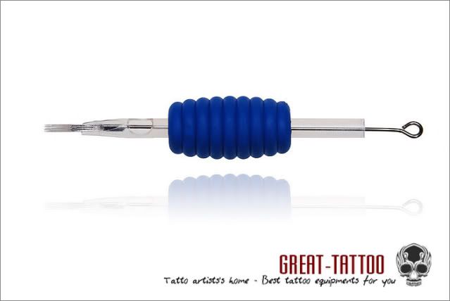 150 BLUE DISPOSABLE TATTOO TUBE GRIP WITH NEEDLES. Please wait