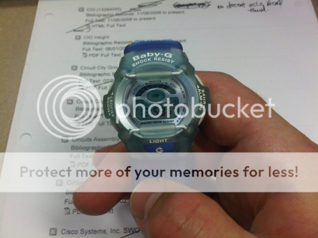 baby g watch animation