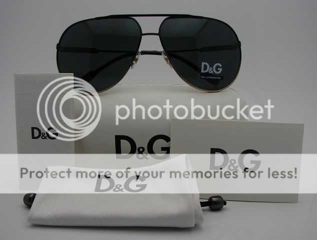 Authentic D&G Dolce&Gabbana Aviator Sunglasses 6076 NEW  