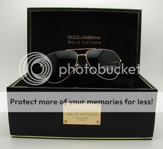 Dolce Gabbana Gold Limited Edition Sunglass 2073K New