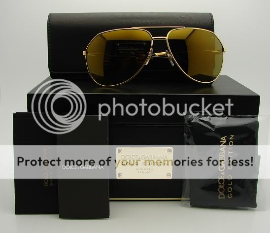 Dolce Gabbana Gold Limited Edition Sunglass 2073K New